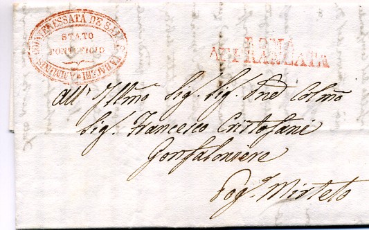 7800 - Lazio, pref. Roma Affrancata / Poggio Mirteto 1847